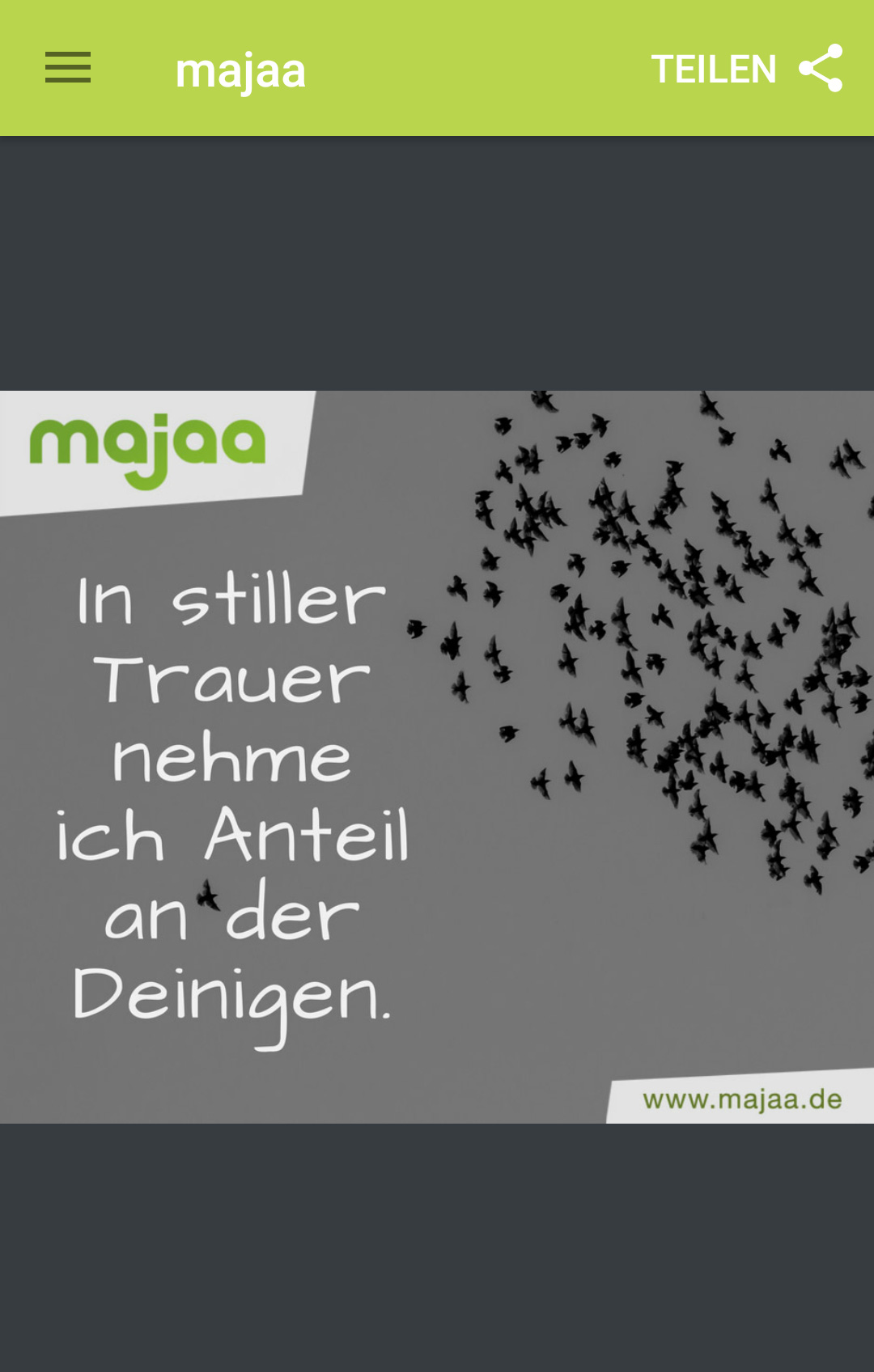 majaa Trauer App - einfühlsame Beileidsbekundungen majaa Trauer App - einfühlsame Beileidsbekundungen