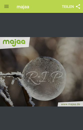 majaa Trauer App - einfühlsame R.I.P. Bilder majaa Trauer App - einfühlsame R.I.P. Bilder