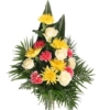 Grabstrauß „Letzter Gruß“ mit Nelken, Rosen und Chrysanthemen