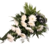 Trauerstrauß mit weißen Chrysanthemen