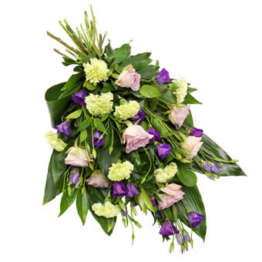 Lieblicher Trauerstrauß (mit Eustoma, Rosen)