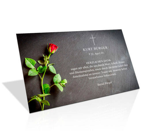 Trauer-Danksagungskarten kaufen 🕊️ & kostenlose Danksagungen