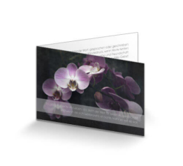 Danksagung Trauer Orchidee