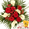 Blumenstrauß Antoniette Premium Calla und Rosen plus Seco Hugo