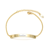 Armband Bridge mit WUNSCHTEXT - gold