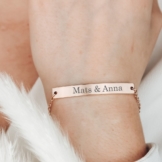 Armband Bridge mit WUNSCHTEXT - rosegold