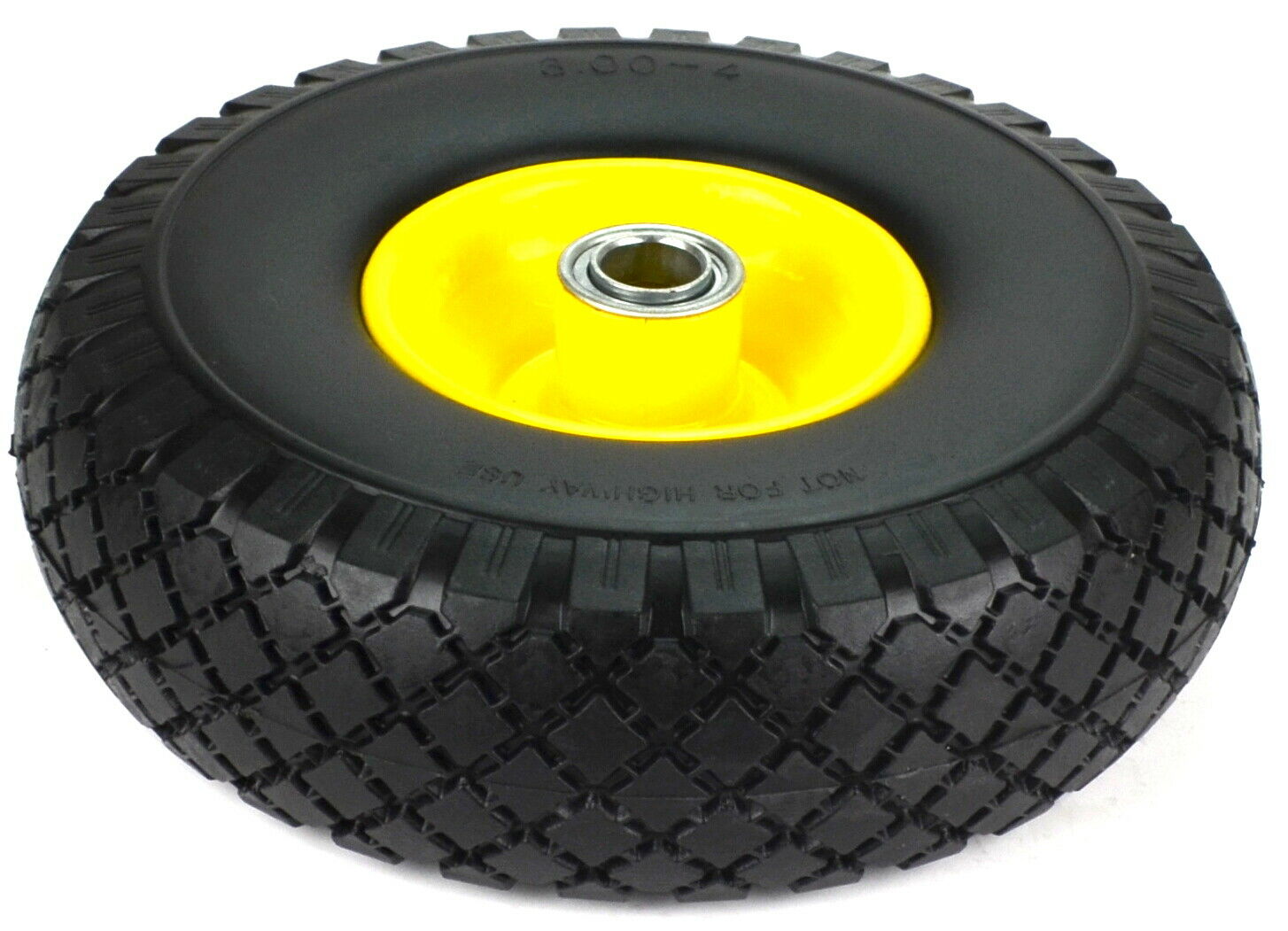 PU-Rad mit Kunststofffelge 3.00-4 schwarz-grün, Sackkarrenrad, Ersatzrad, pannensicher PU-Rad mit Kunststofffelge 3.00-4 schwarz-grün, Sackkarrenrad, Ersatzrad, pannensicher